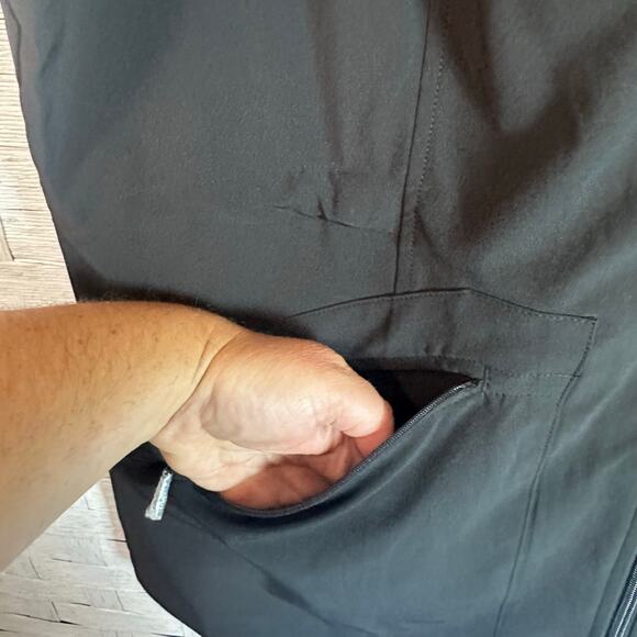 Chico’s women nylon vest black large collar zip front pockets outdoor plus size - Picture 6 of 12